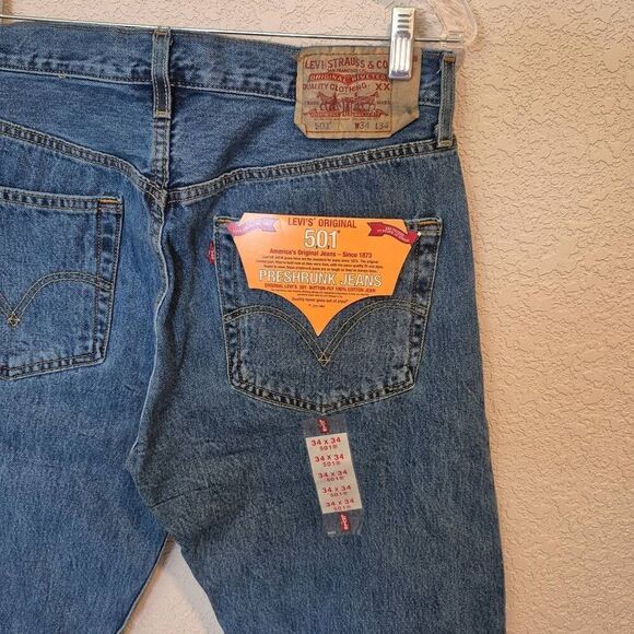 Vintage LEVI'S 501 Jeans New Size Men's 34x34 - Picture 3 of 8